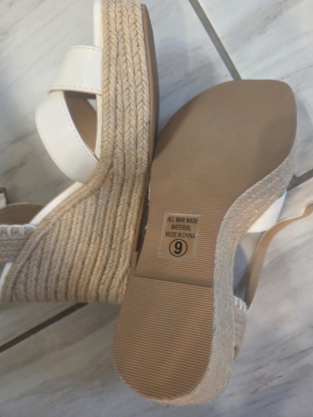 Soda Cream Crisscross Espadrille Wedge Sandals - Picture 3 of 3